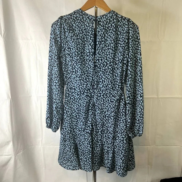 Mi Ami Blue Animal Print Fit & Flare Dress Size XS - Picture 2 of 13
